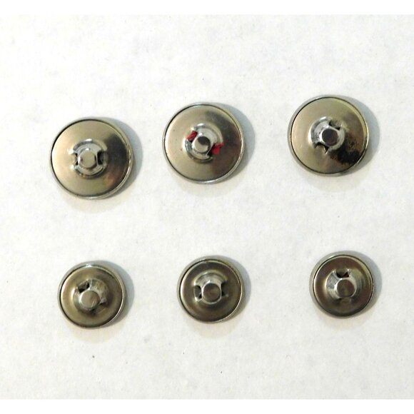 Vintage Silver Horse Chariot Rider Button Set Of 6 Round Metal Shank - Picture 3 of 6